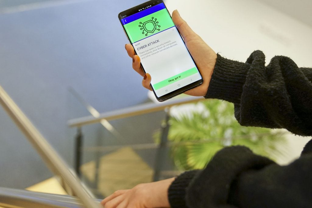 cyberaanval notificatie smartphone