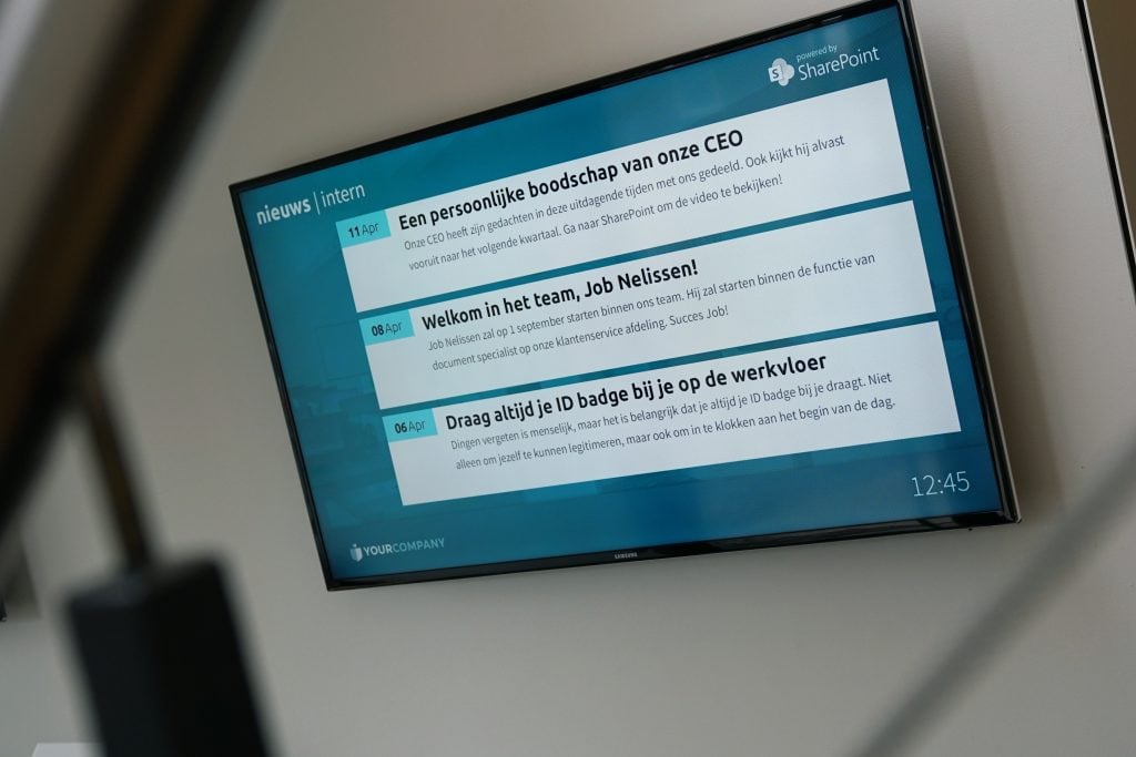 Non-deskwerknemers informeren sharepoint