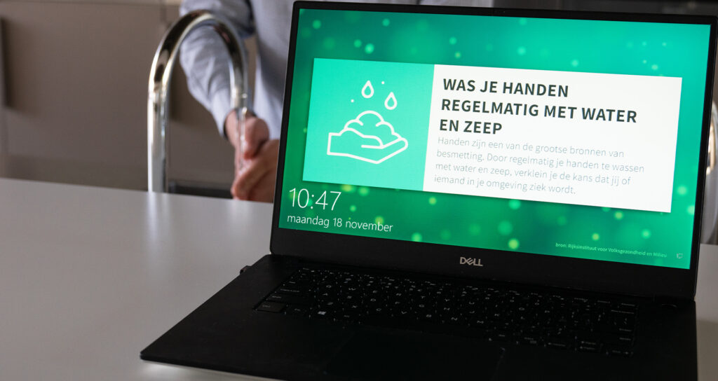 corporate lock screen gezonde gewoonten handen wassen