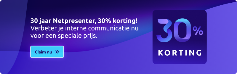 30 jaar Netpresenter, 30% korting