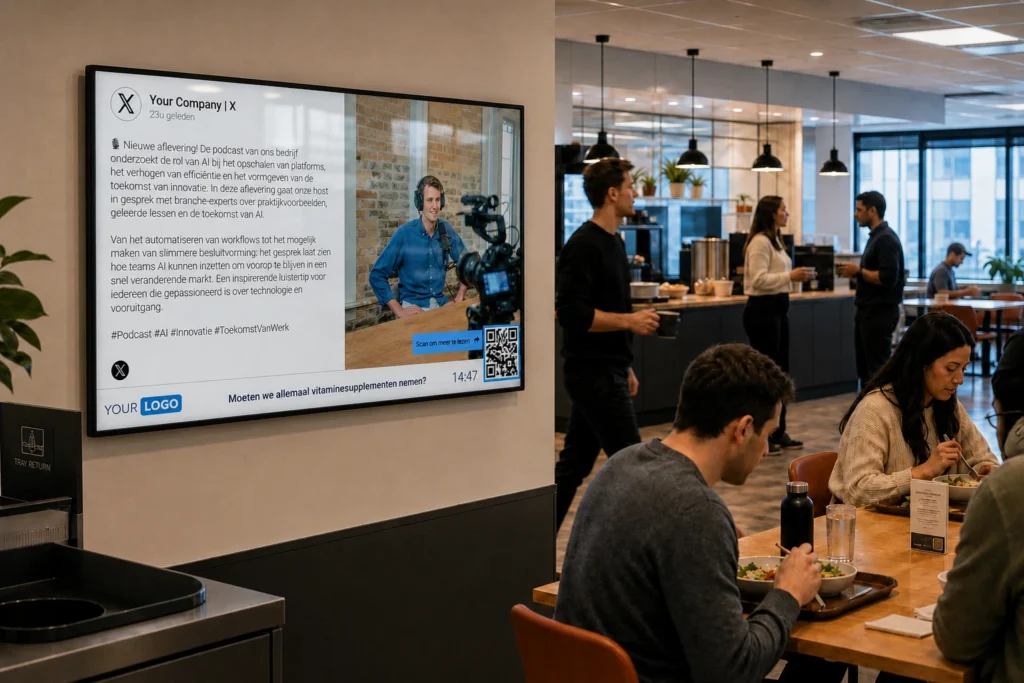 social media digital signage netpresenter x
