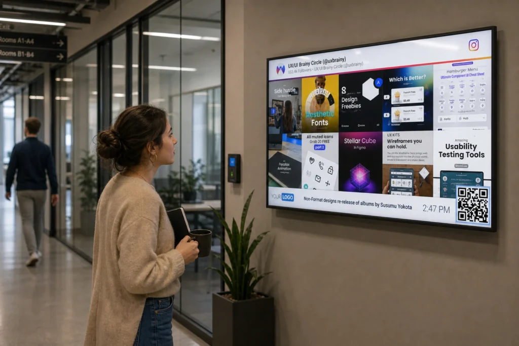 social media digital signage netpresenter instagram