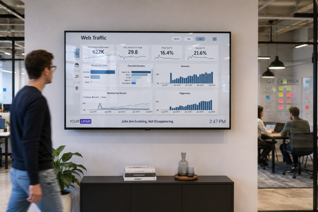 netpresenter power bi integratie narrowcasting