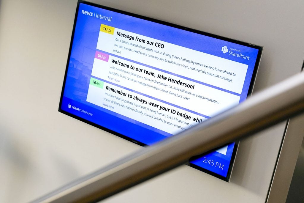 sharepoint and digital signage