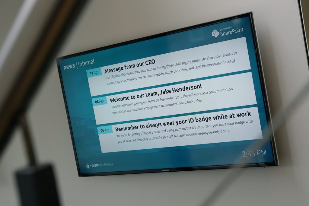 digital signage sharepoint