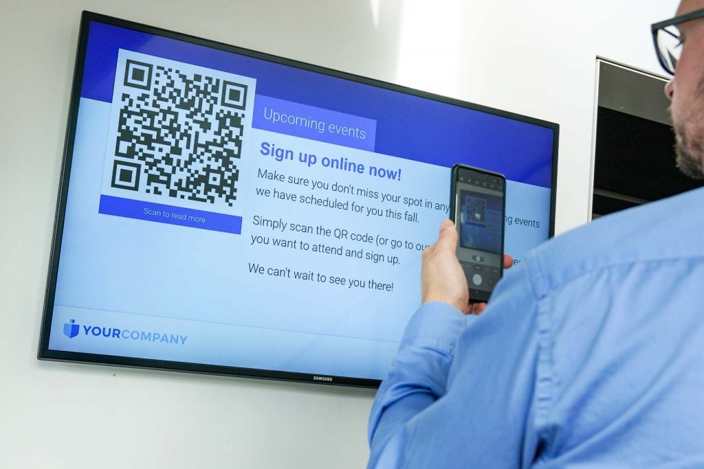 QR codes for digital signage