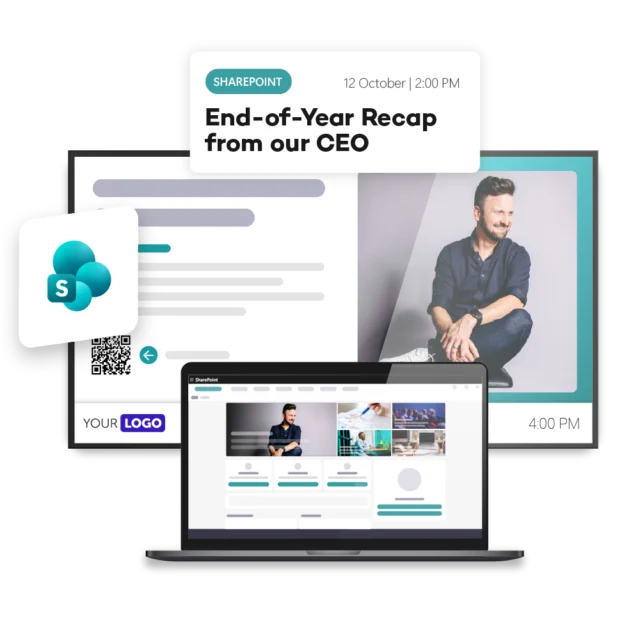 SharePoint on Laptop and TV