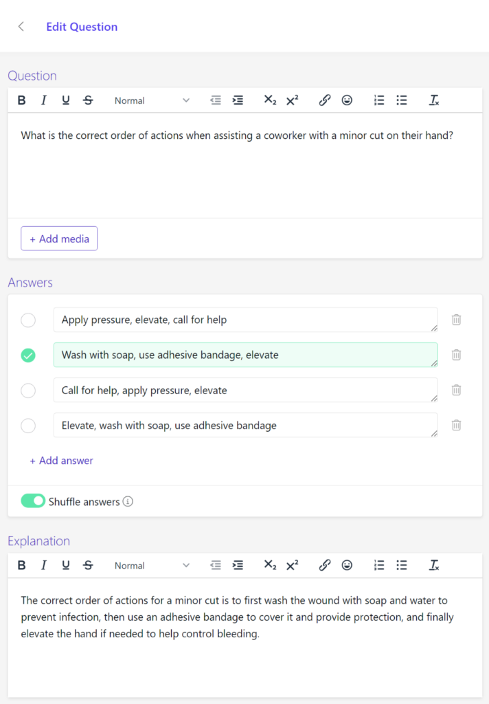 Creating Questions