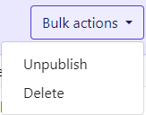 Bulk actions