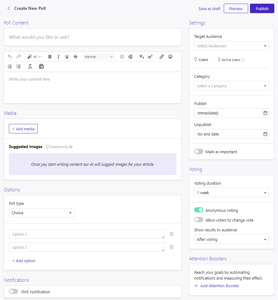 New Poll Content
