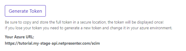 generate token