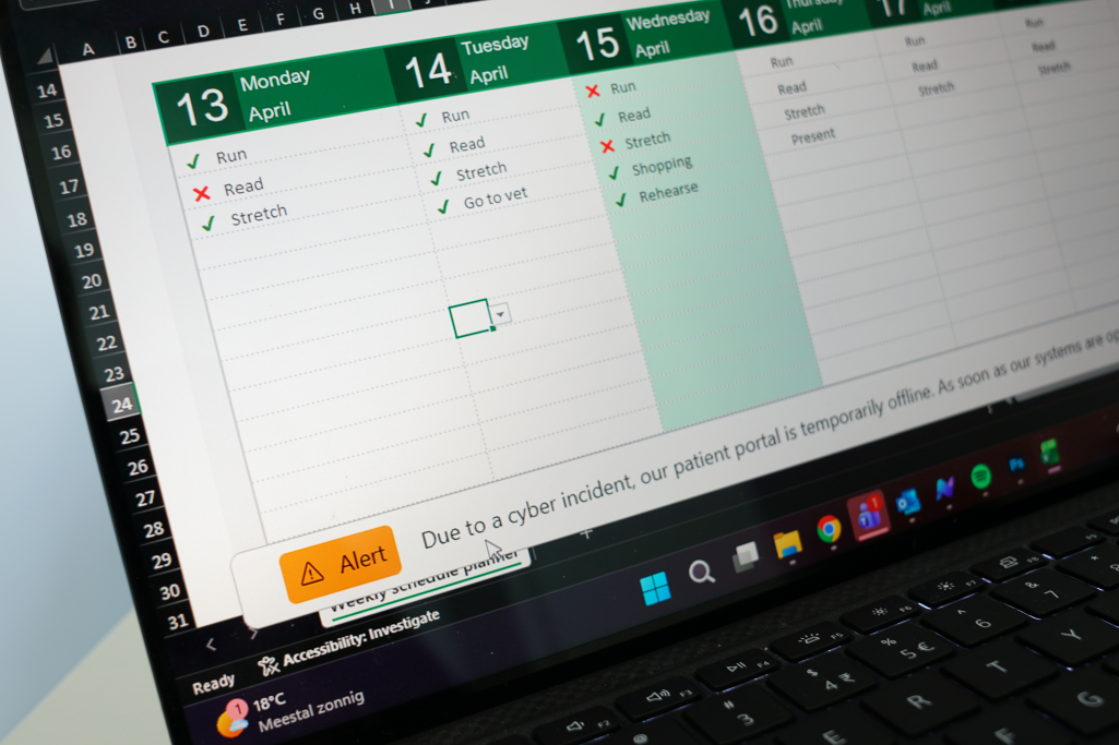 Desktop Ticker - Alert Cyber Alert Healthcare