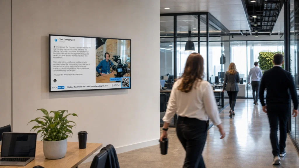 social media digital signage netpresenter x