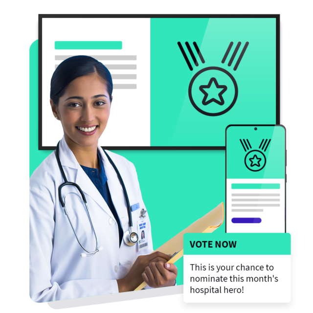 Healthcare Digital Signage - Voting